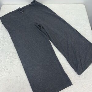Lululemon Women's Cropped Wide Leg Gray Yoga Pants Size 12 Reg SOFT Lounge